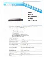 AUDIO TELEX TX30 Datasheet предпросмотр