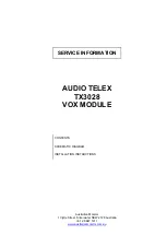 AUDIO TELEX TX3028 Service Information предпросмотр