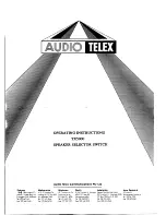 Preview for 1 page of AUDIO TELEX TX5000 Operating Instructions