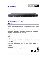 Preview for 1 page of AUDIO TELEX TX6000 Specifications