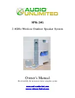 Audio Unlimited SPK-24G Owner'S Manual предпросмотр