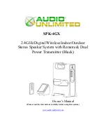 Предварительный просмотр 1 страницы Audio Unlimited SPK-4GX Owner'S Manual