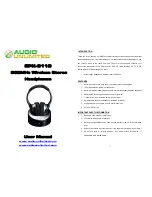 Preview for 1 page of Audio Unlimited SPK-9110 User Manual