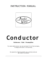 Предварительный просмотр 1 страницы Audio Valve Conductor Instruction Manual