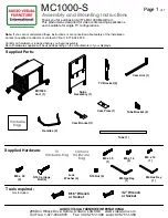 Audio Visual Furniture MC1000-S Assembly And Mounting Instructions предпросмотр