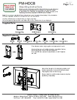 Предварительный просмотр 1 страницы Audio Visual Furniture PM-HDCB Mounting Instructions