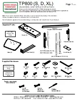 Предварительный просмотр 1 страницы Audio Visual Furniture TP800 Assembly And Setup Instructions