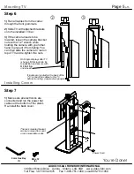 Предварительный просмотр 5 страницы Audio Visual Furniture TP800 Assembly And Setup Instructions