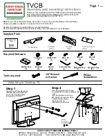 Audio Visual Furniture TVCB Assembly And Mounting Instructions предпросмотр