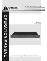 Audio SC-222T Operation Manual preview