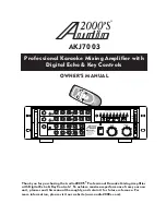 Audio2000's AKJ7003 Owner'S Manual preview