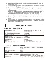 Предварительный просмотр 12 страницы Audio2000's AWM6951 Owner'S Manual