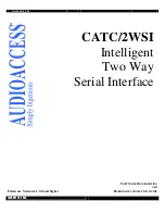 Audioaccess CATC/2WSI Instruction preview