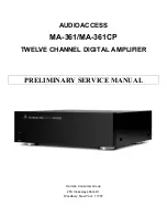 Предварительный просмотр 1 страницы Audioaccess MA-361 Service Service Manual