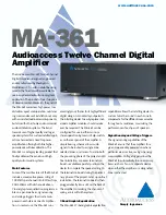 Предварительный просмотр 2 страницы Audioaccess MA-361 Service Service Manual