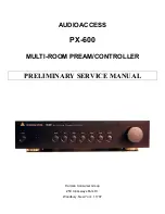 Audioaccess PX-600 Service  Manual Addendum предпросмотр