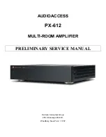 Предварительный просмотр 1 страницы Audioaccess PX-612 Preliminary Service Manual