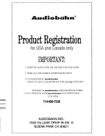 Preview for 30 page of AudioBahn A1801Q Operating Instruction