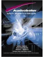 AudioBahn ABASS10 Operating Instructions Manual preview