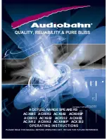 AudioBahn ACX352 Operating Instructions Manual предпросмотр