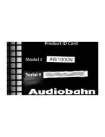 Предварительный просмотр 62 страницы AudioBahn AW1000N Operating Instructions Manual