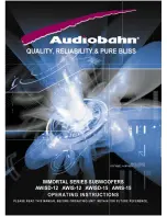 AudioBahn AWIS-12 Operating Instructions Manual preview