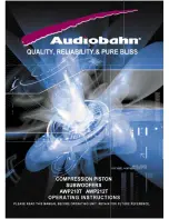 Предварительный просмотр 1 страницы AudioBahn AWP210T Operating Instructions Manual