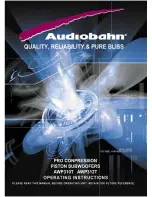 Предварительный просмотр 1 страницы AudioBahn AWP310T Operating Instructions Manual