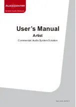 Preview for 1 page of Audiocenter Artist User Manual