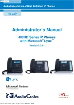 AudioCodes 420HD Administrator'S Manual preview