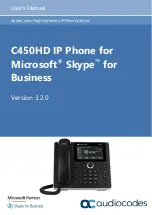 Предварительный просмотр 1 страницы AudioCodes C450HD User Manual