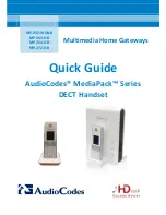 Предварительный просмотр 1 страницы AudioCodes Commander MP264DB Quick Manual