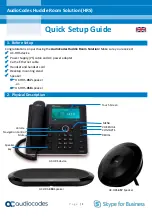 Предварительный просмотр 1 страницы AudioCodes Huddle Room Solution Quick Setup Manual