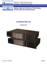 Предварительный просмотр 1 страницы AudioCodes IPmedia 3000 Installation Manual