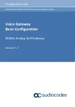 Preview for 1 page of AudioCodes M500Li Configuration Manual