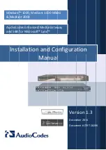 Предварительный просмотр 1 страницы AudioCodes Mediant 1000 Installation And Configuration Manual