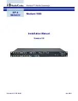 AudioCodes Mediant 1000 Installation Manual preview