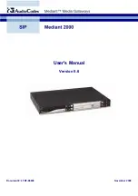 AudioCodes Mediant 2000 User Manual preview