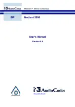 Предварительный просмотр 418 страницы AudioCodes Mediant 2000 User Manual