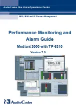 AudioCodes Mediant 3000 TP-6310 Performance Monitoring And Alarm Manual предпросмотр