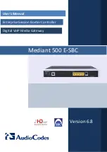 Предварительный просмотр 1 страницы AudioCodes Mediant 500 E-SBC User Manual