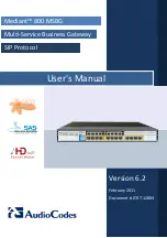 AudioCodes Mediant 800 MSBG User Manual preview