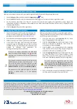 Preview for 2 page of AudioCodes MediaPack 263-DB Quick Start Manual