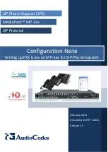 AudioCodes MediaPack MP-1 Series Configuration Note предпросмотр