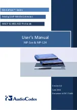 Предварительный просмотр 1 страницы AudioCodes MediaPack MP-114 User Manual