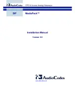 Предварительный просмотр 58 страницы AudioCodes MediaPack MP-118 Installation Manual