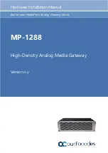 Предварительный просмотр 1 страницы AudioCodes MediaPack MP-1288 Hardware Installation Manual