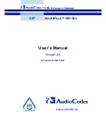 Предварительный просмотр 160 страницы AudioCodes MediaPack MP-402 User Manual