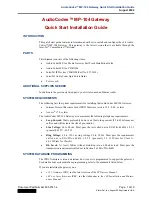 Preview for 1 page of AudioCodes MP-104 Quick Start Installation Manual