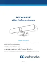 Предварительный просмотр 1 страницы AudioCodes RXVCam50 User Manual